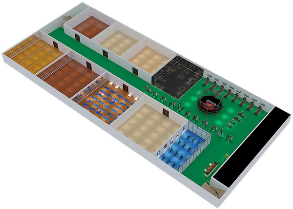 1800平方健身房配置方案-广西jiuyou.com九游健身器材有限公司