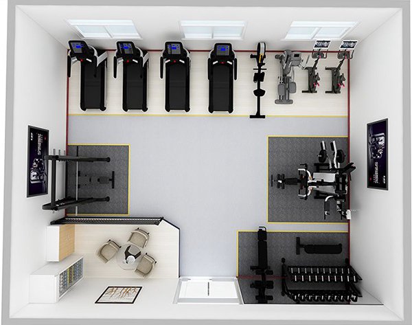 80平方健身房配置方案-广西jiuyou.com九游健身器材有限公司